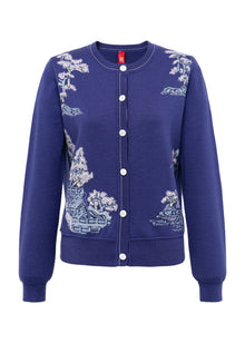 Embroidered Cardigan | Purple