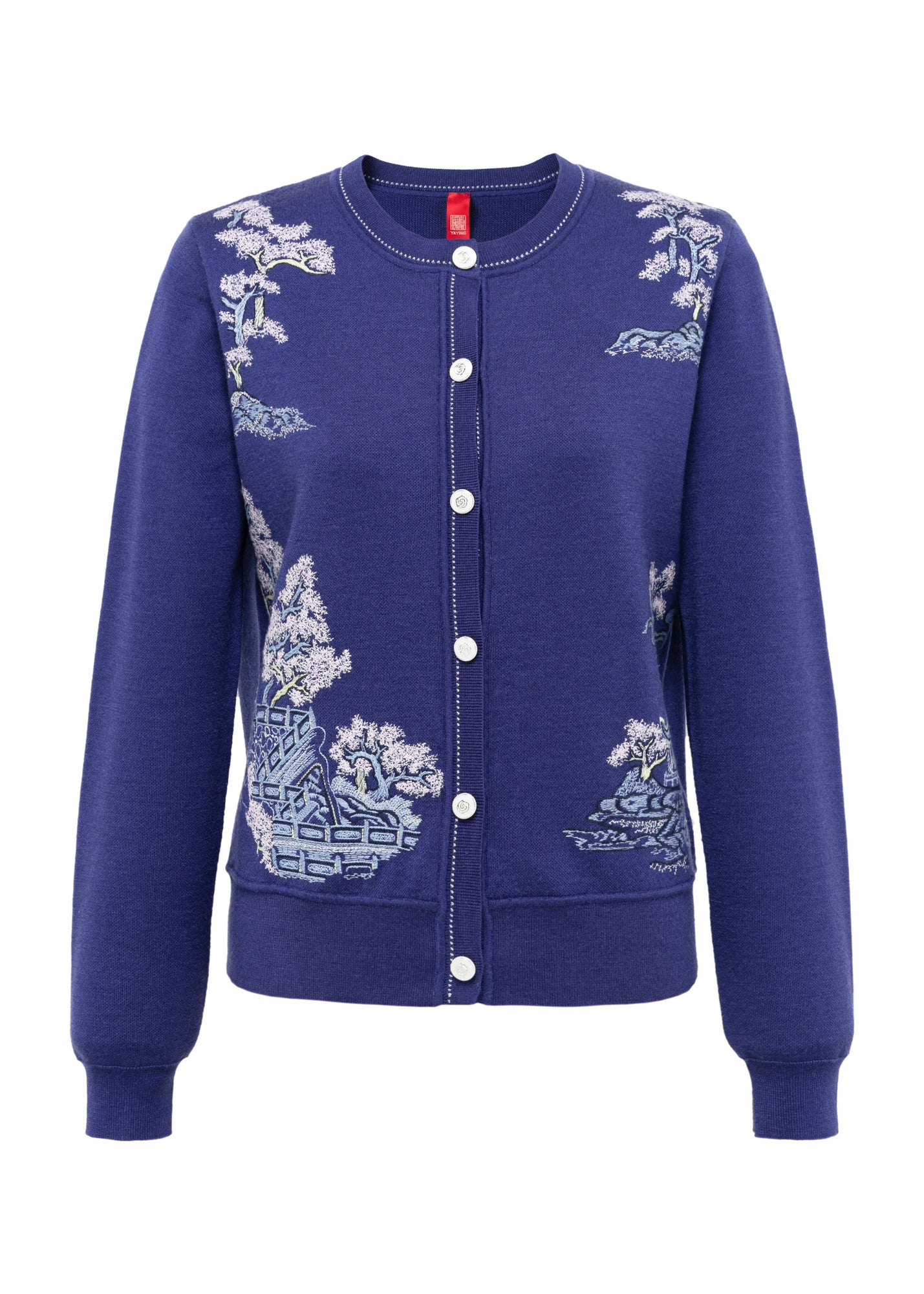 Embroidered Cardigan | Purple