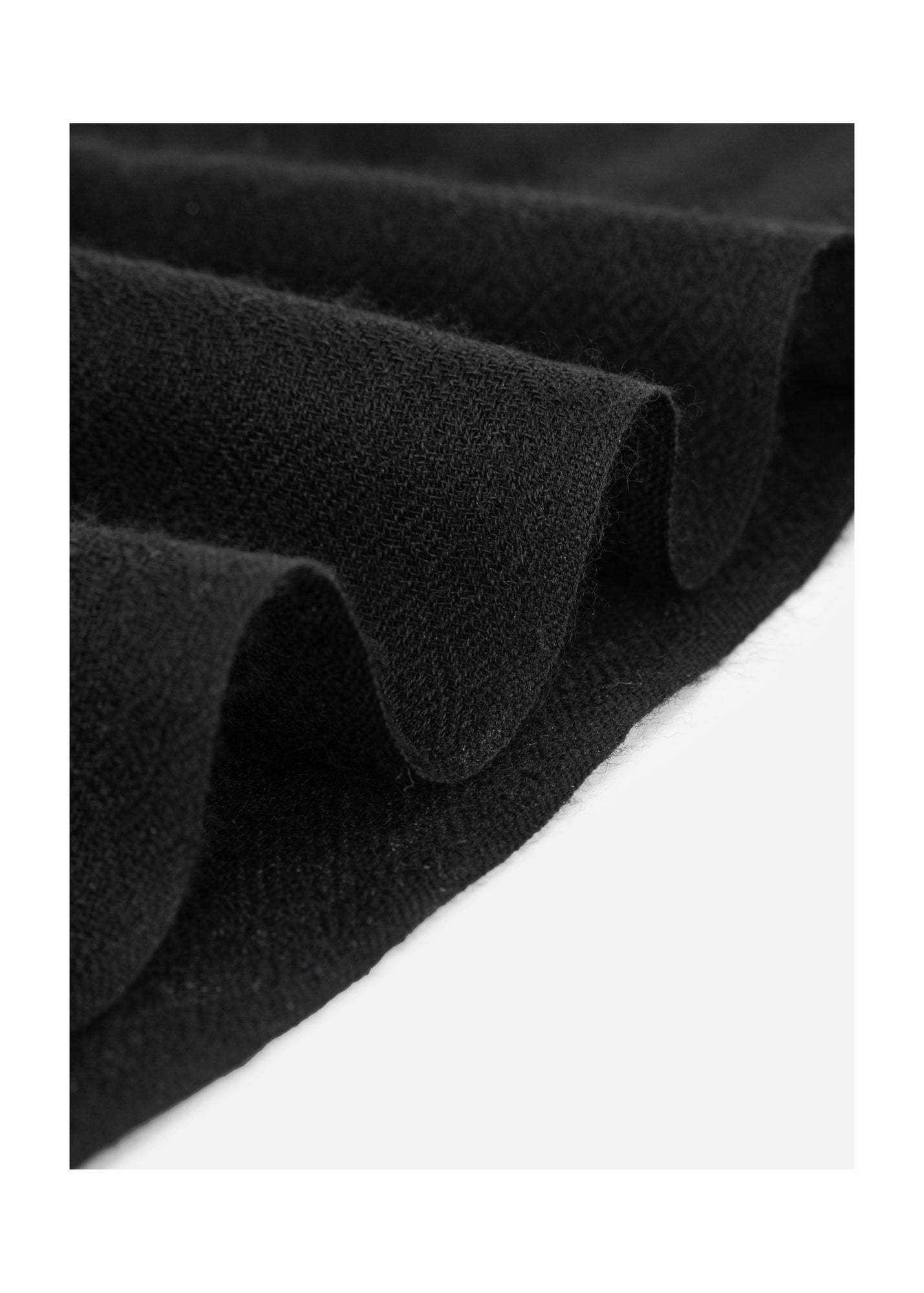 Embroidered Cashmere Scarf | Black