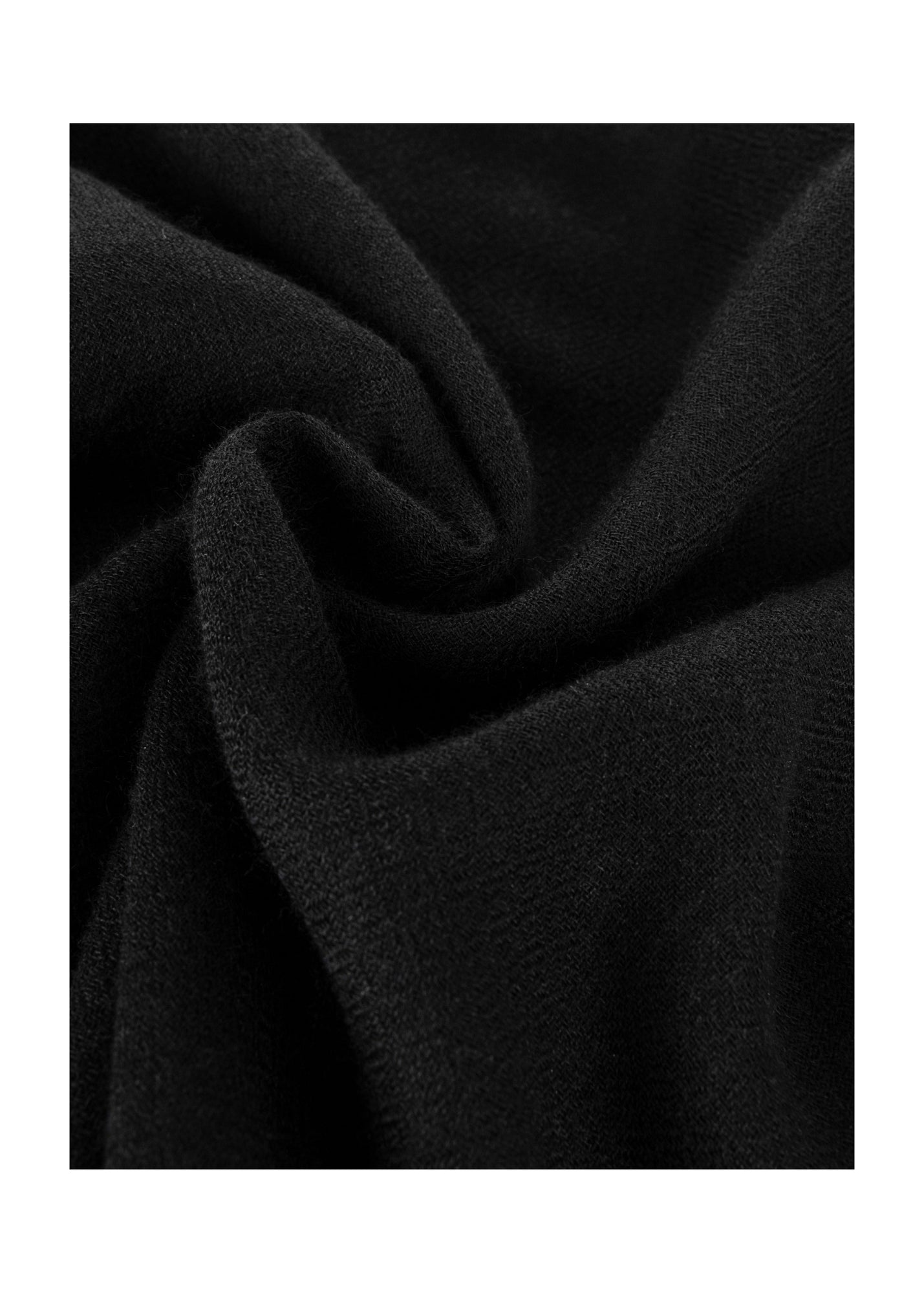 Embroidered Cashmere Scarf | Black