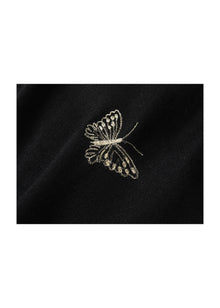 Embroidered Cashmere Shawl | Black