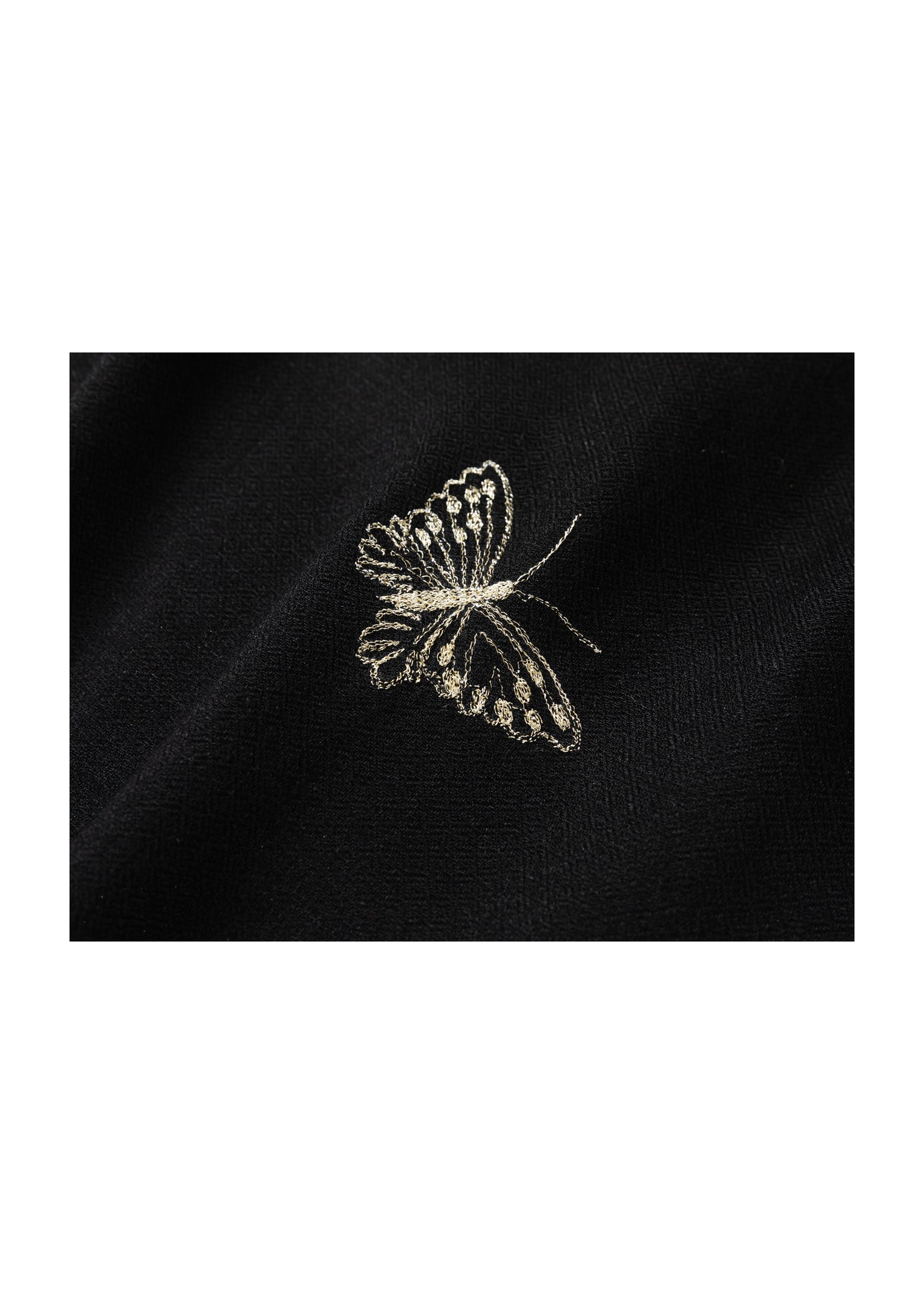 Embroidered Cashmere Shawl | Black