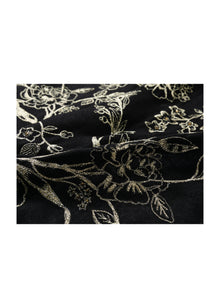 Embroidered Cashmere Shawl | Black
