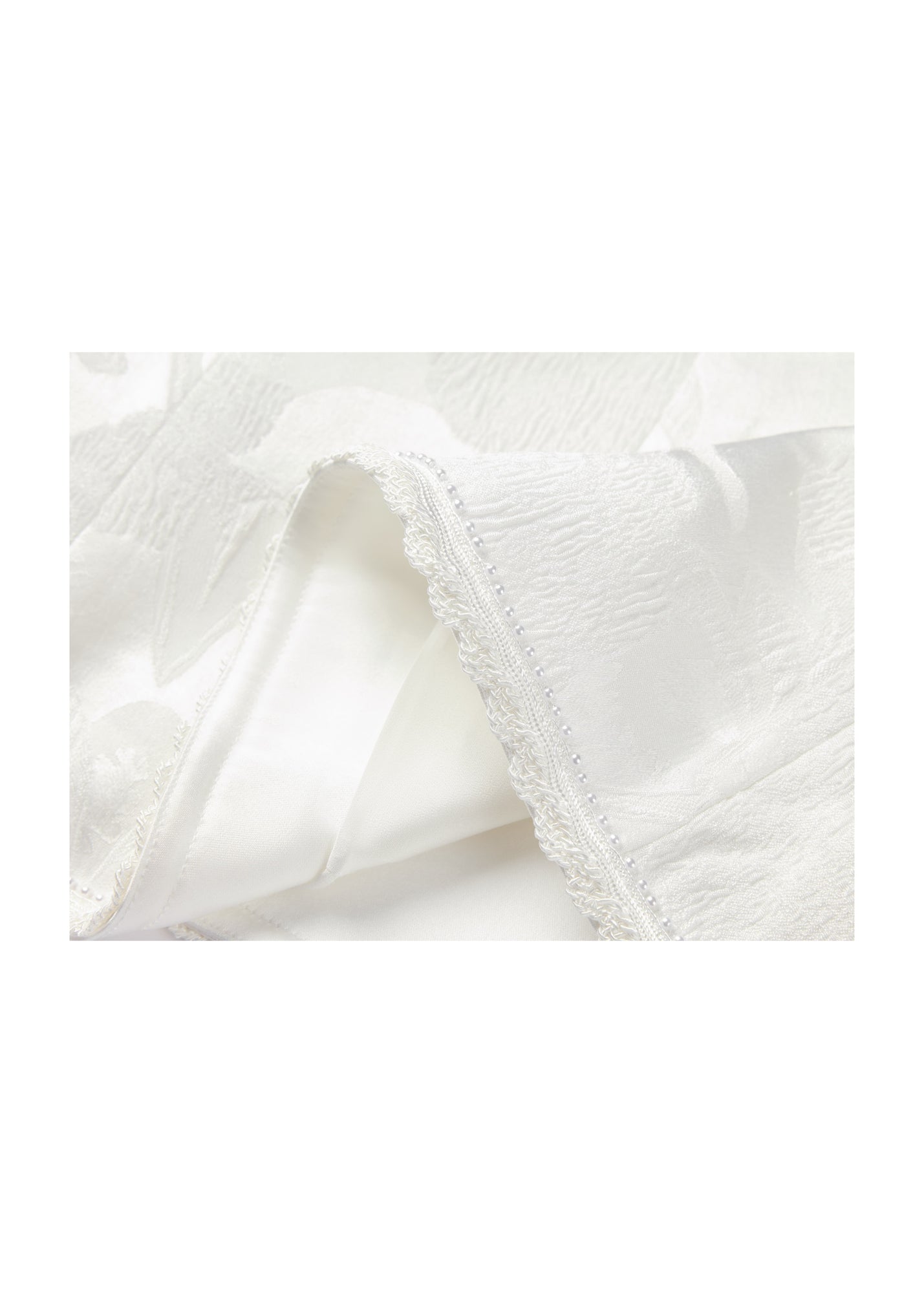 Embroidered Cropped Jacket | White