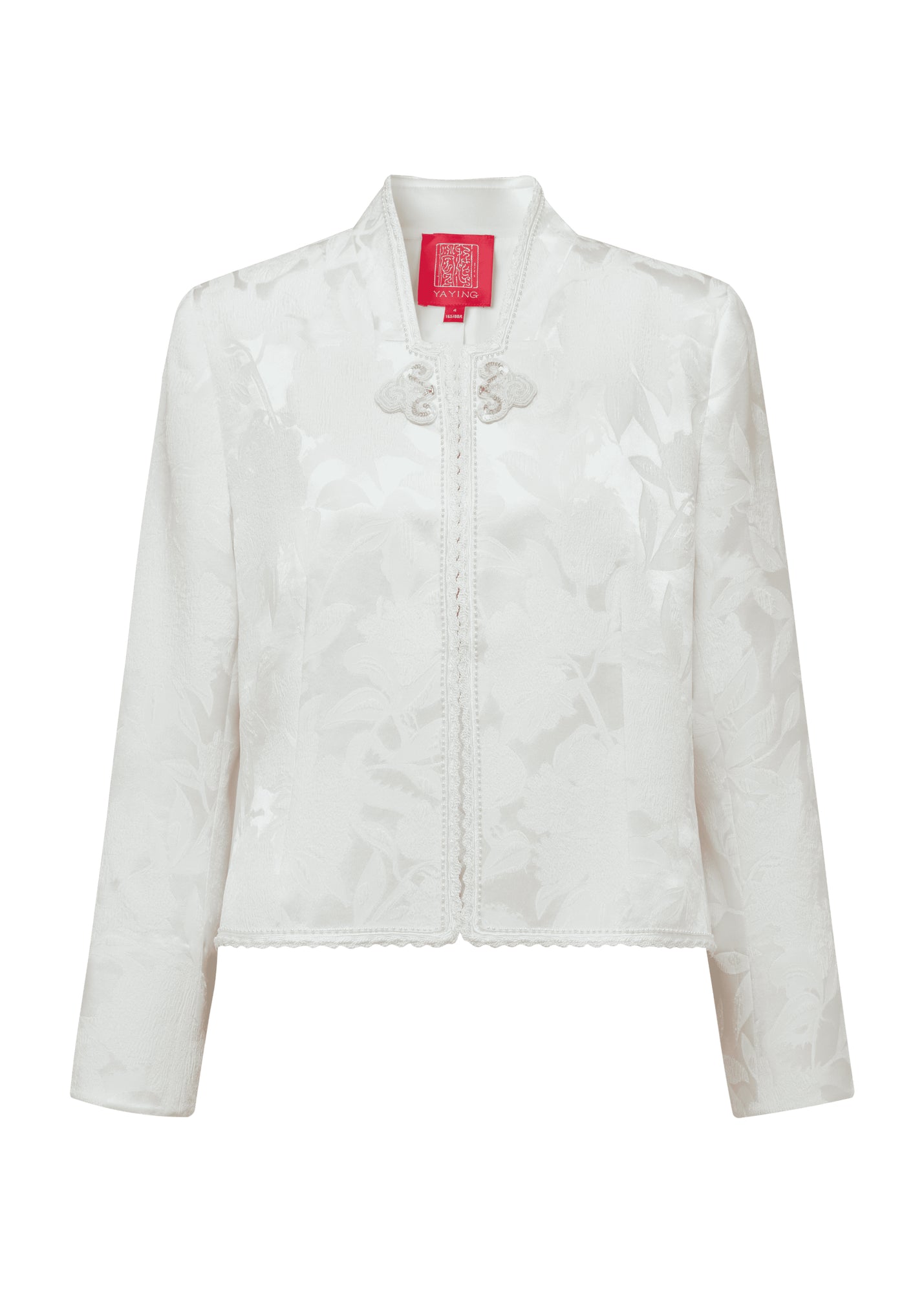 Embroidered Cropped Jacket | White