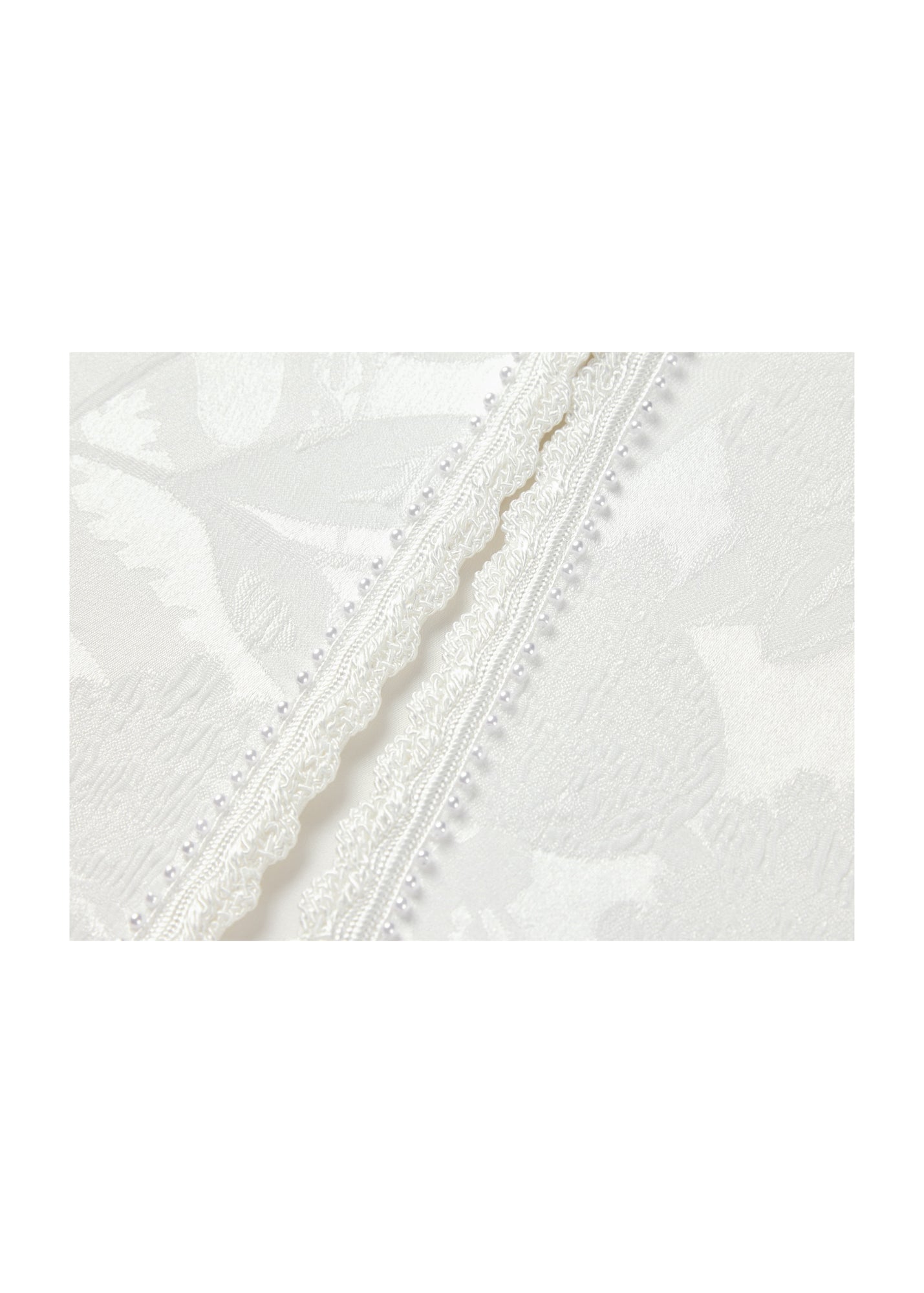 Embroidered Cropped Jacket | White