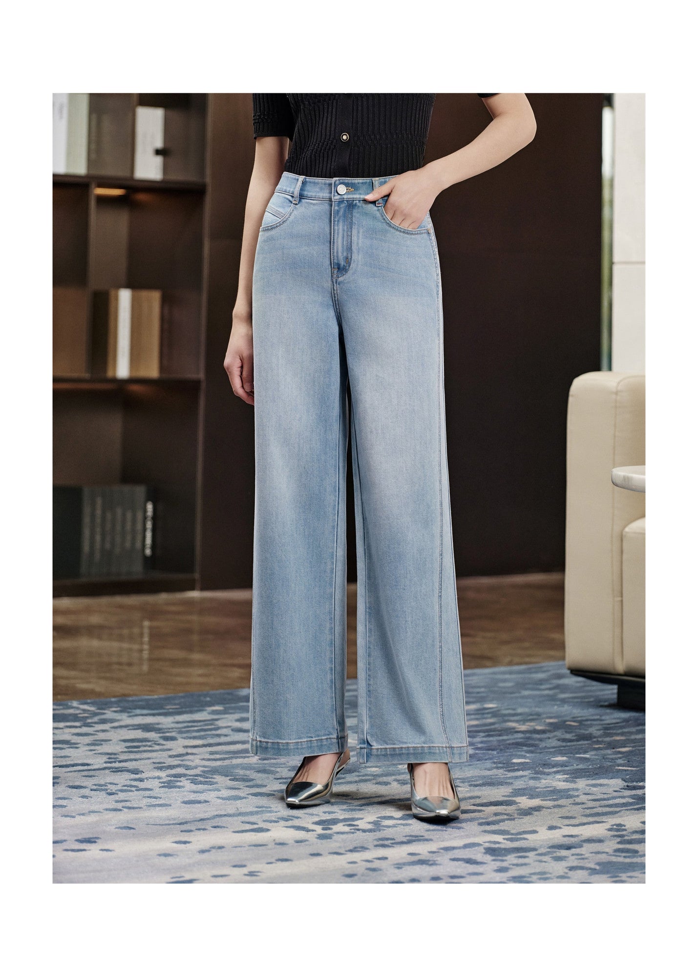 Embroidered Jeans | Blue