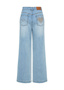 Embroidered Jeans | Blue