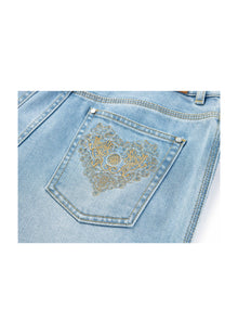 Embroidered Jeans | Blue