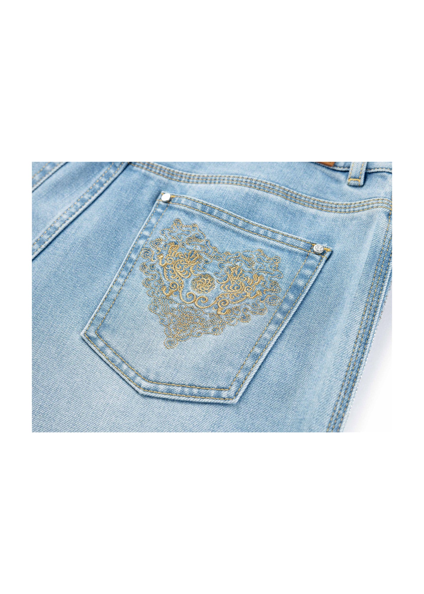 Embroidered Jeans | Blue