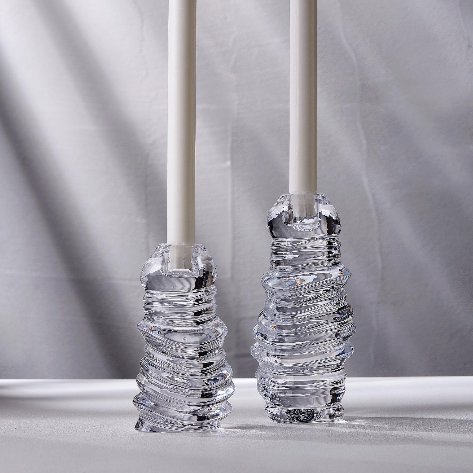 Eos Candle Holder - Short | Clear Crystal