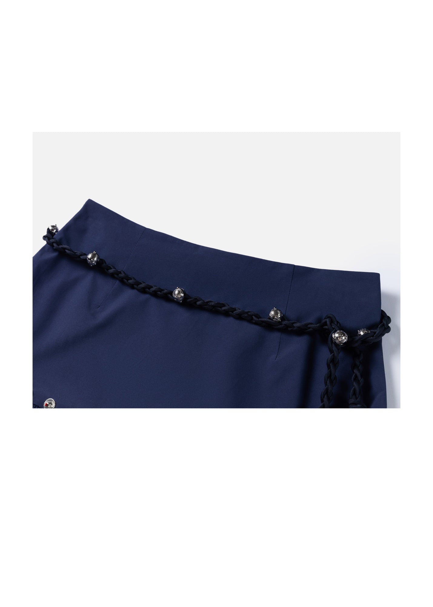 Ethnic Polyester Skirt | Navy