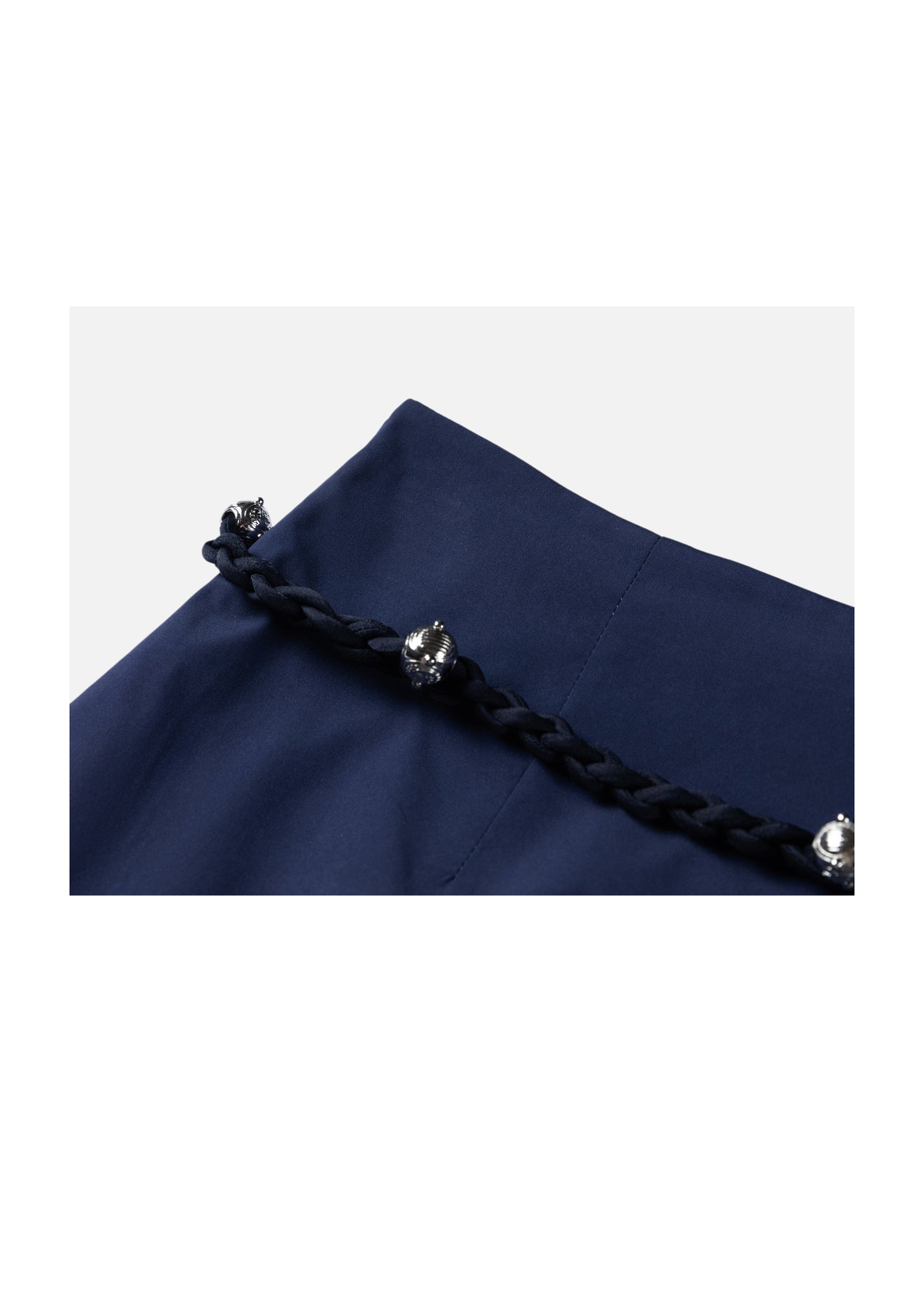 Ethnic Polyester Skirt | Navy