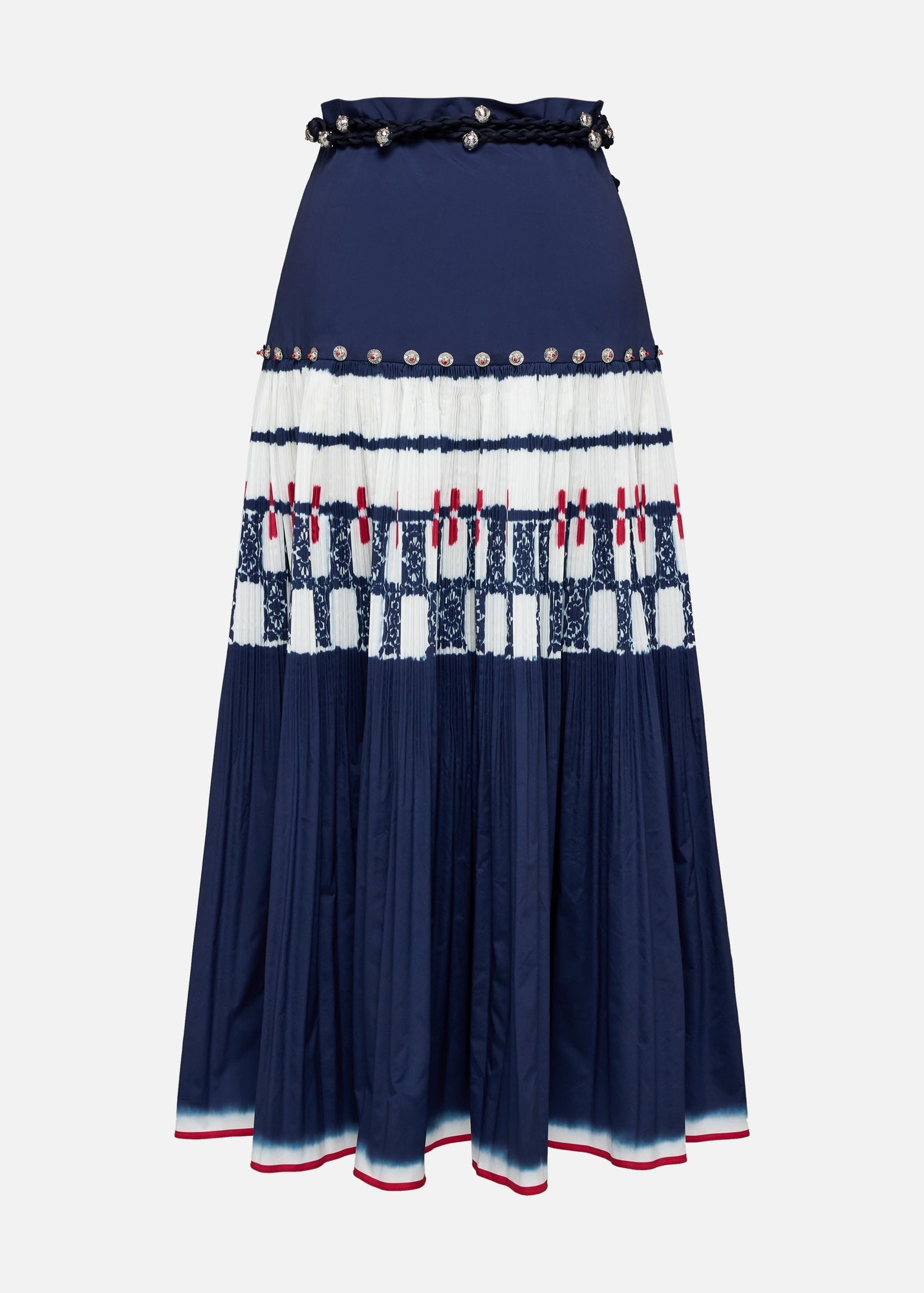 Ethnic Polyester Skirt | Navy