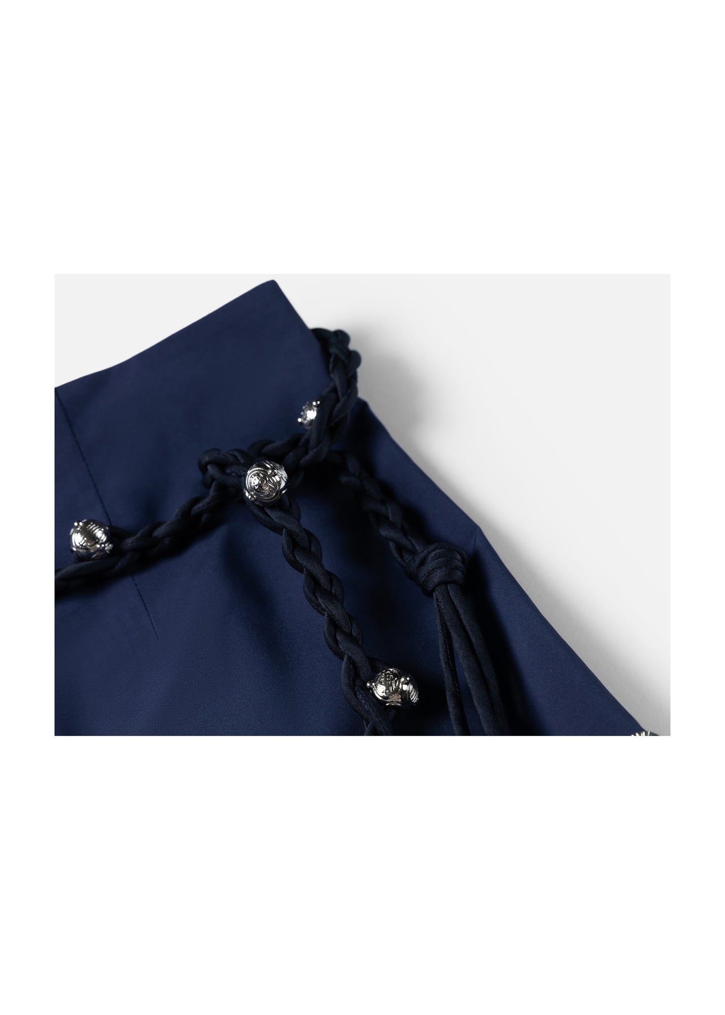 Ethnic Polyester Skirt | Navy