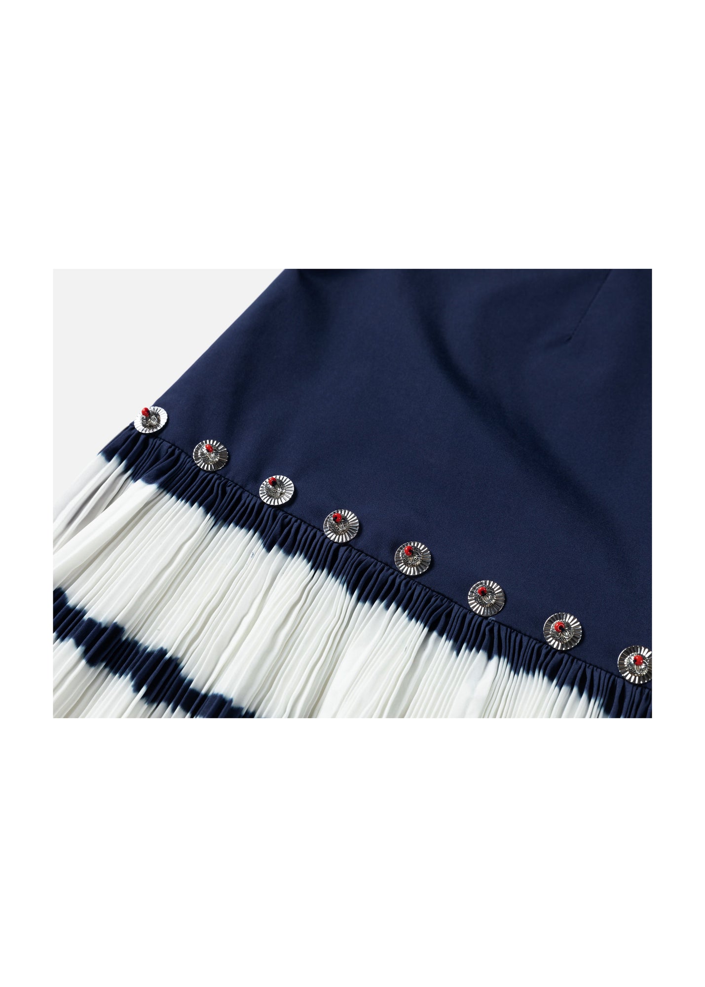 Ethnic Polyester Skirt | Navy