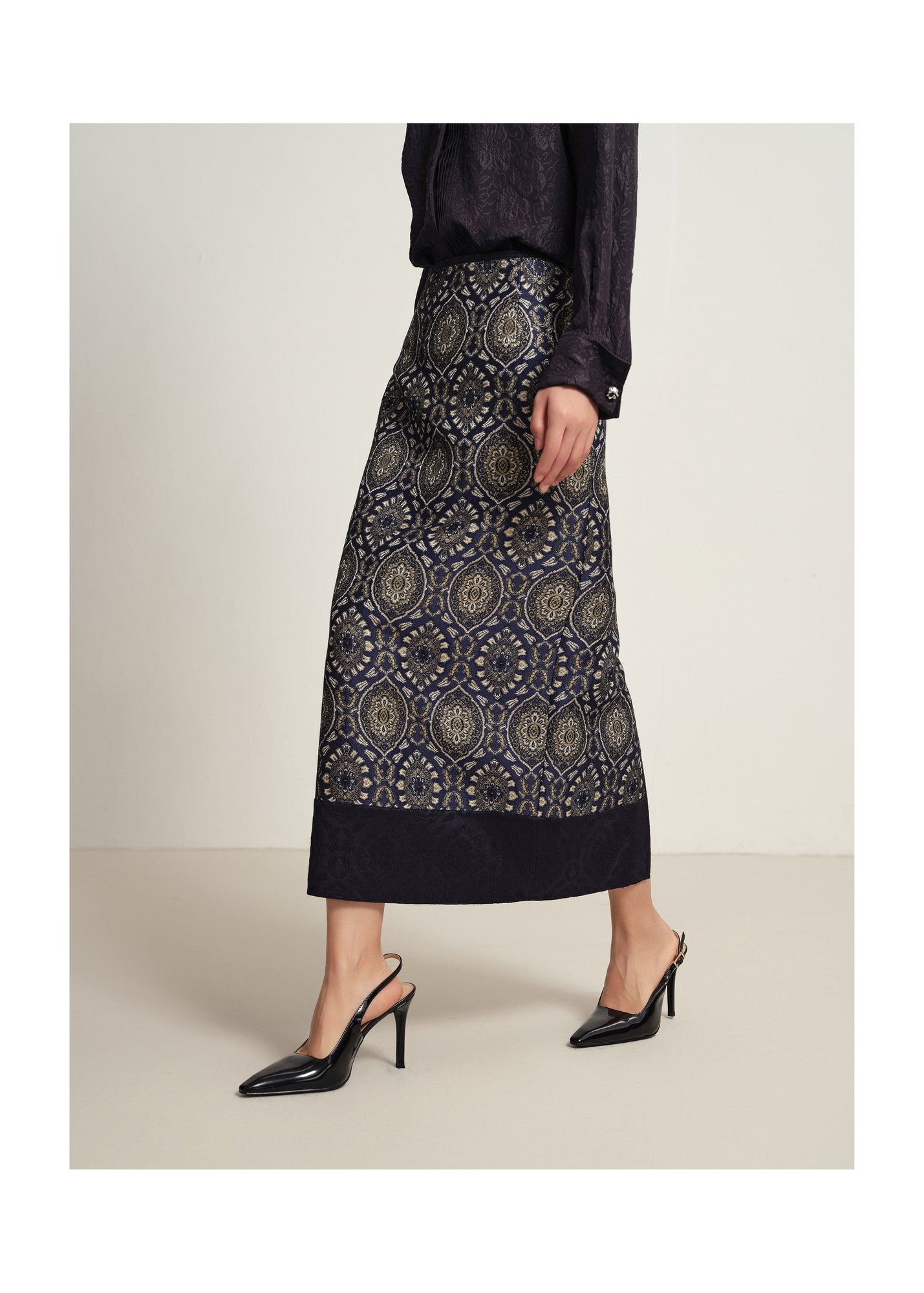 Ethnic Skirt | Navy