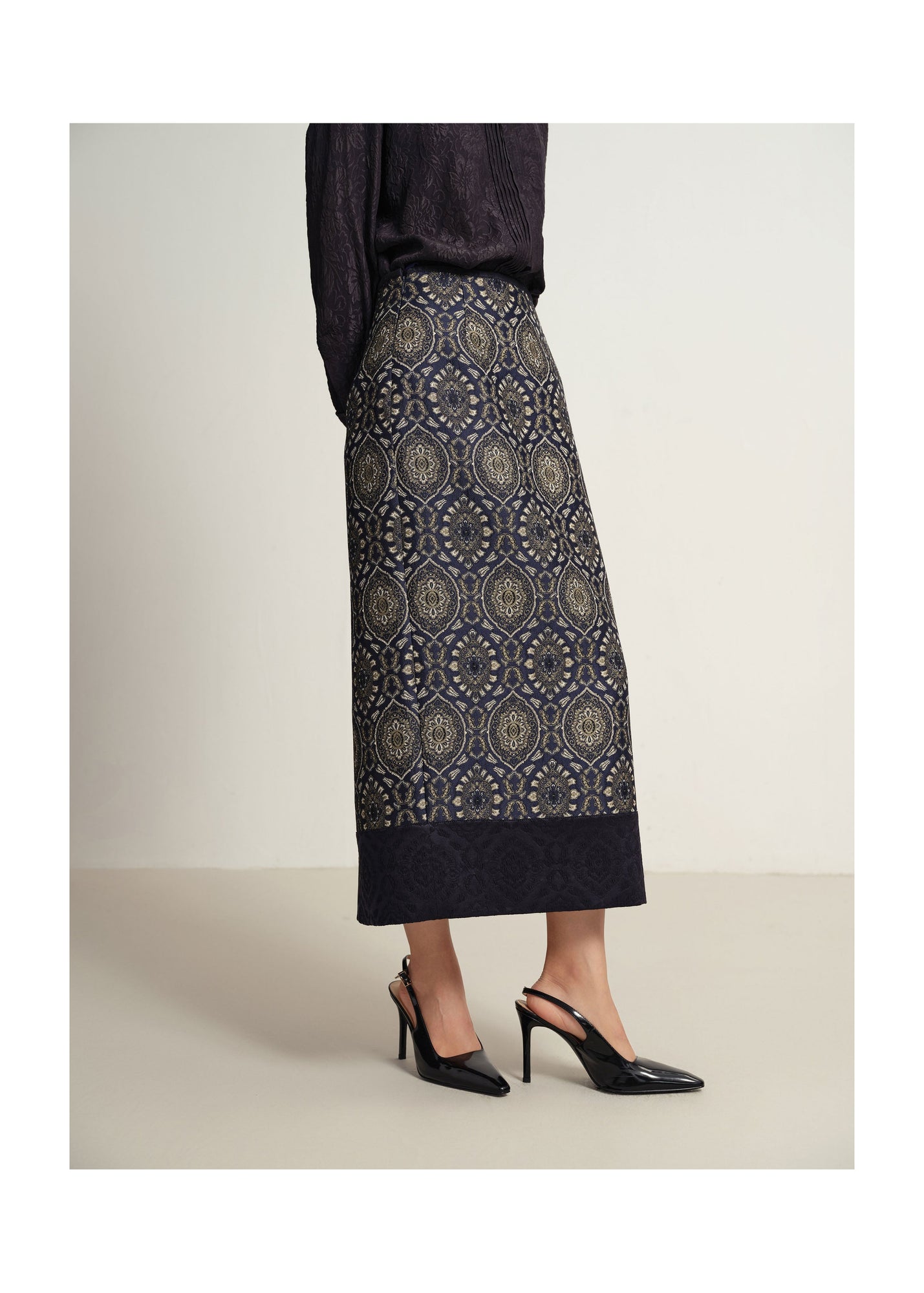 Ethnic Skirt | Navy