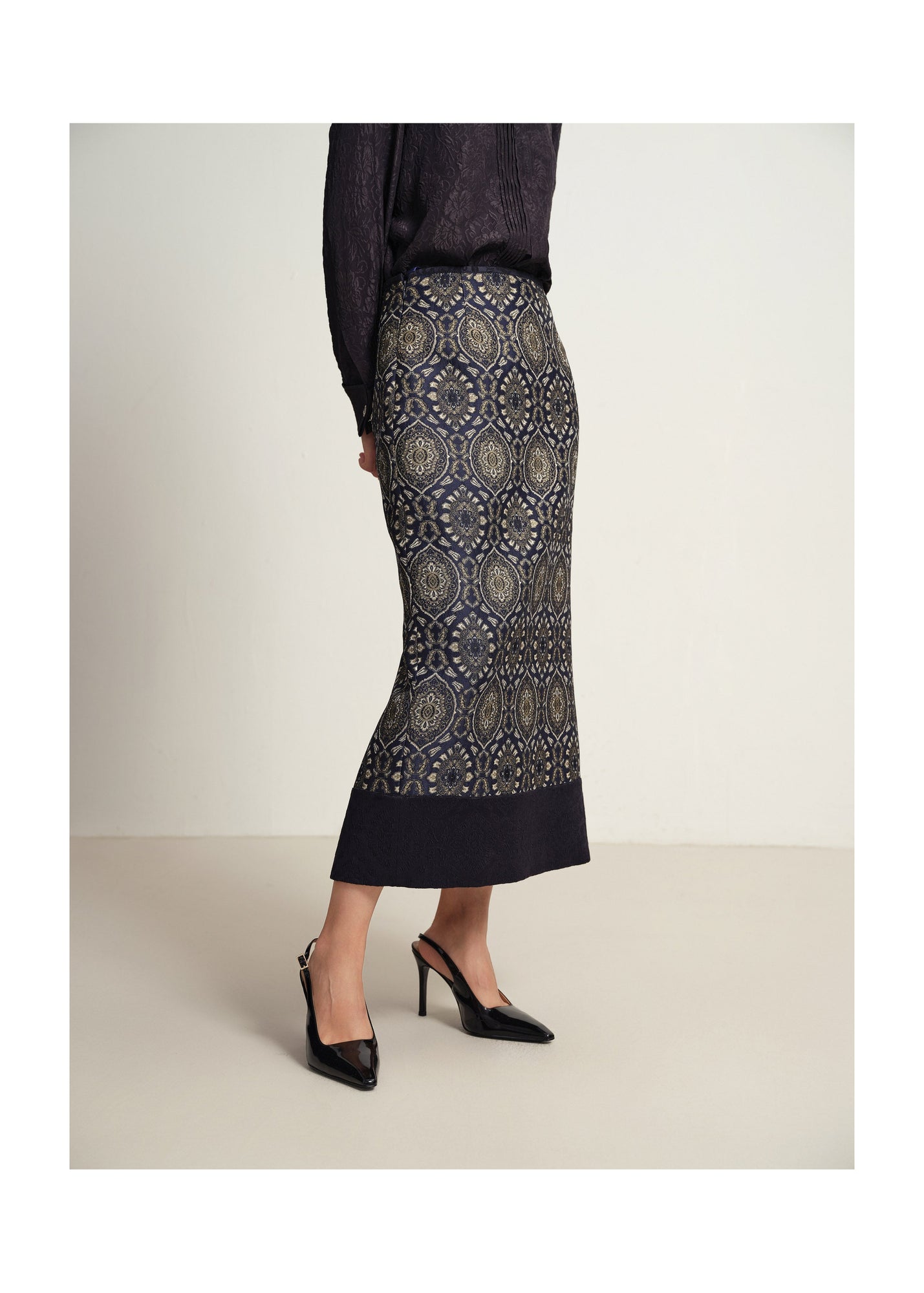 Ethnic Skirt | Navy