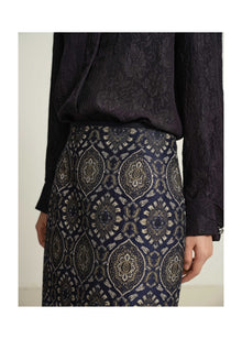 Ethnic Skirt | Navy