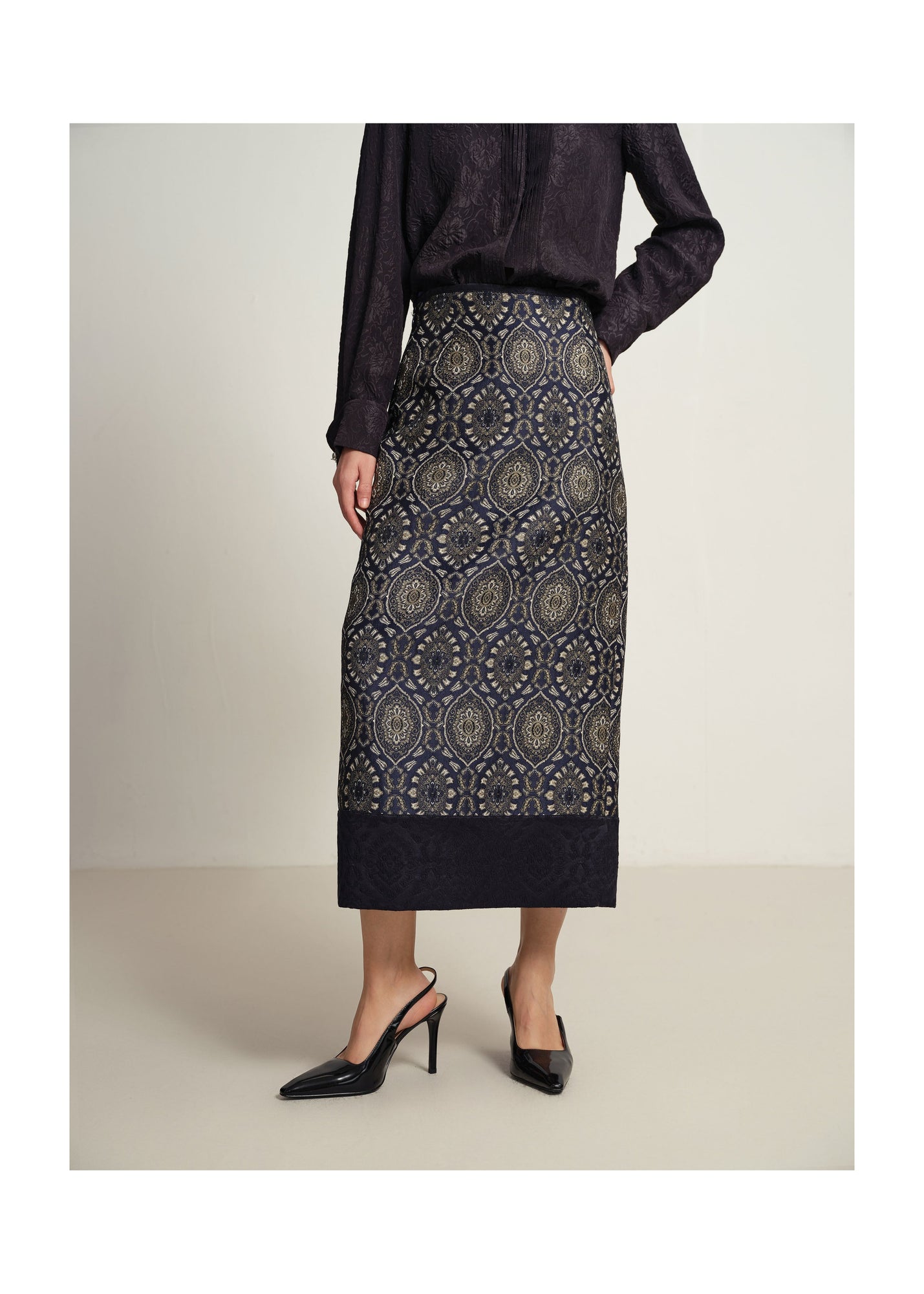 Ethnic Skirt | Navy