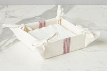 Napkin Tray | Vintage Merlot Red Stripe