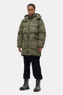 Recycled Polyester Oversized Puffer Midi Jacket | Kalamata