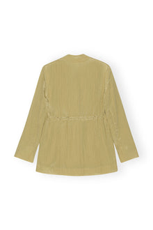 Shiny Tech Blazer | Leek Green