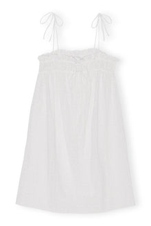 Broderie Anglaise Strap Dress | Bright White