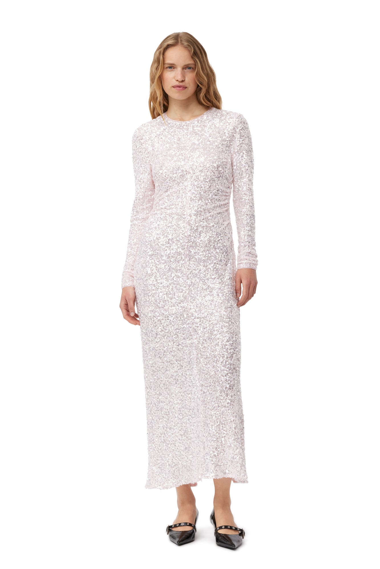 3D Sequins Maxi Dress | Mauve Chalk