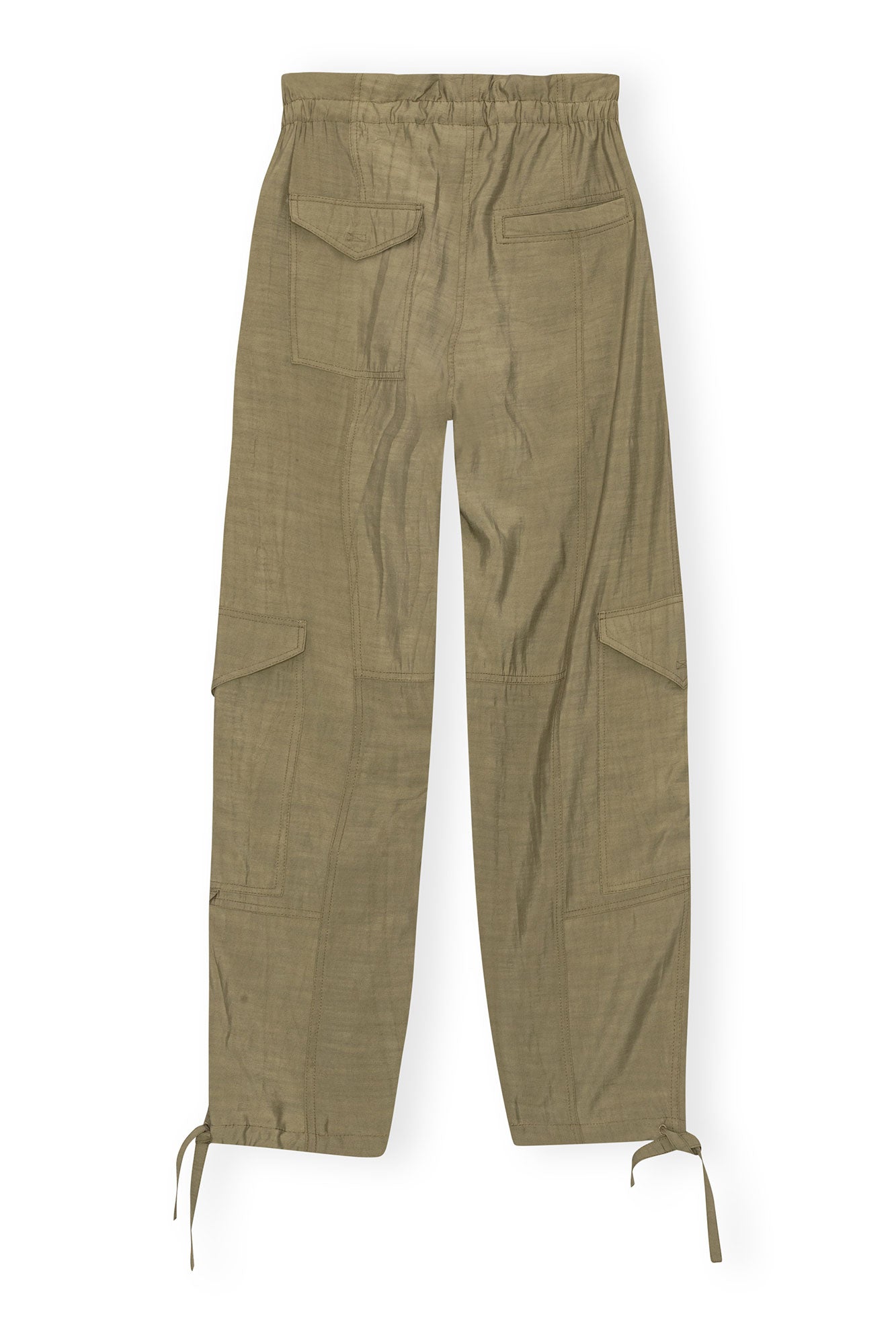 Light Slub High Waist Pocket Trousers | Aloe