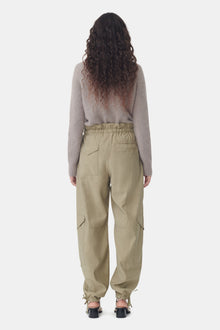 Light Slub High Waist Pocket Trousers | Aloe