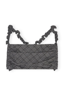 Check Mix Ruched Top | Frost Gray