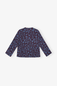 Printed Crepe Peplum Blouse | Port Royale