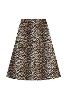 Printed Elasticated Maxi Skirt | Leopard