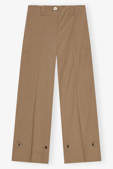 Drapey Melange Mid Waist Pants | Tiger's Eye
