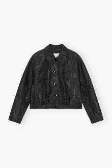 Textured Cloque Short Jacket | Black