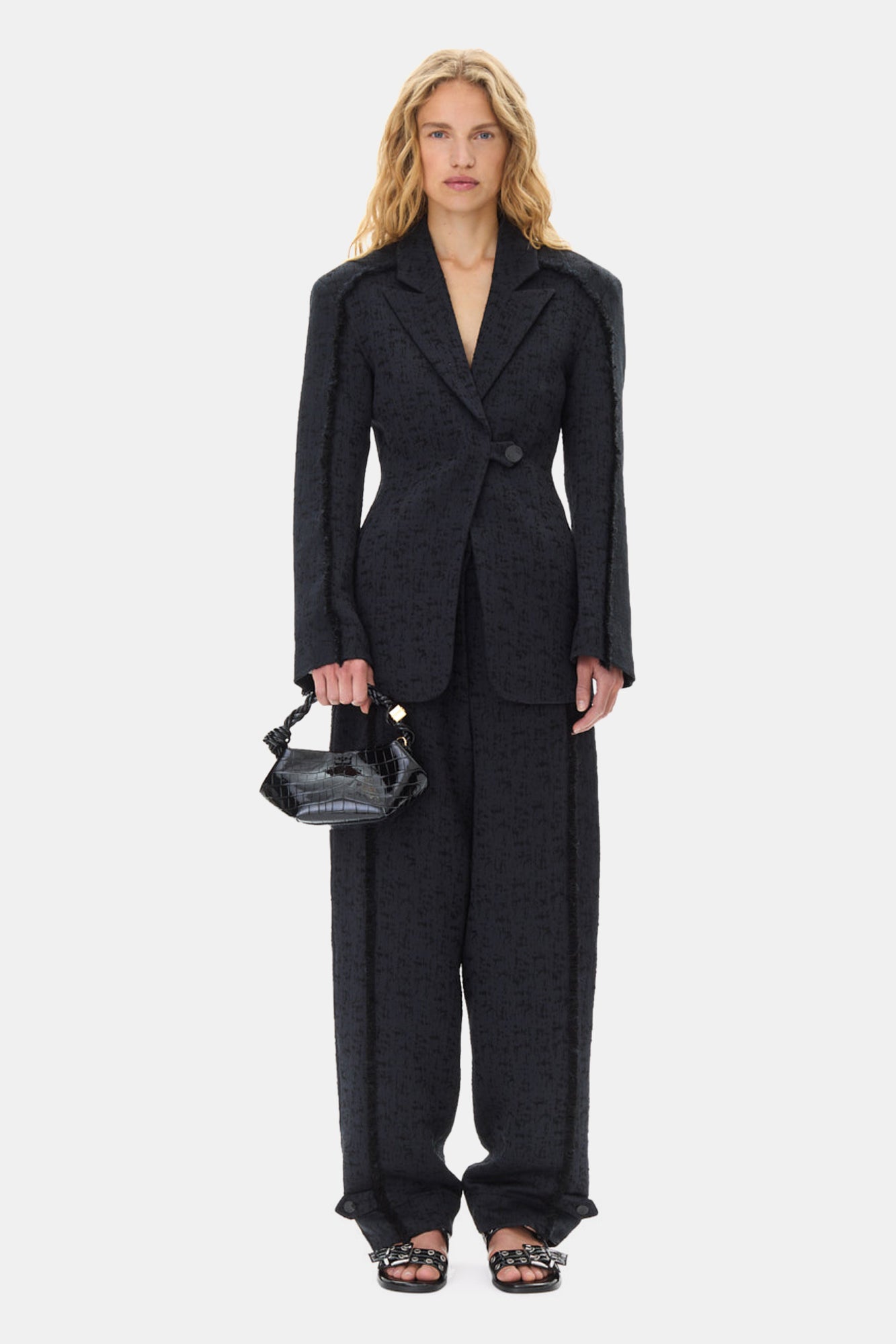 Tweed Suiting Blazer | Black