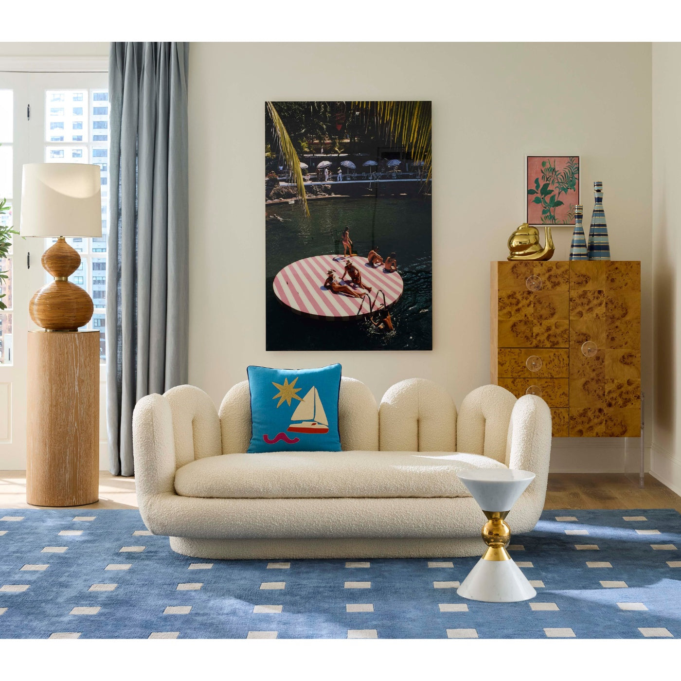 Serpentine Apartment Sofa - styled view