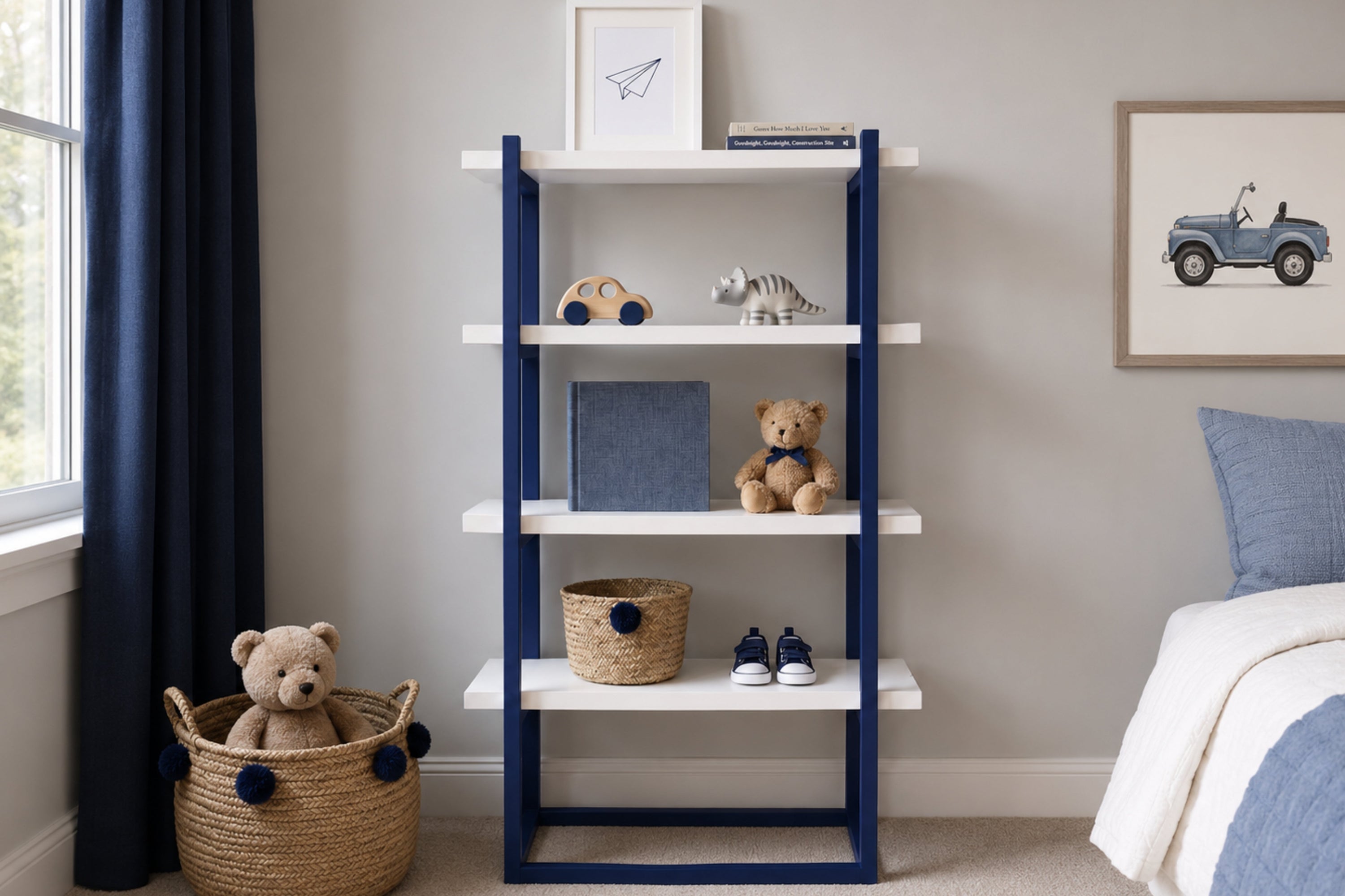 Pantry Shelf Unit | Navy with White