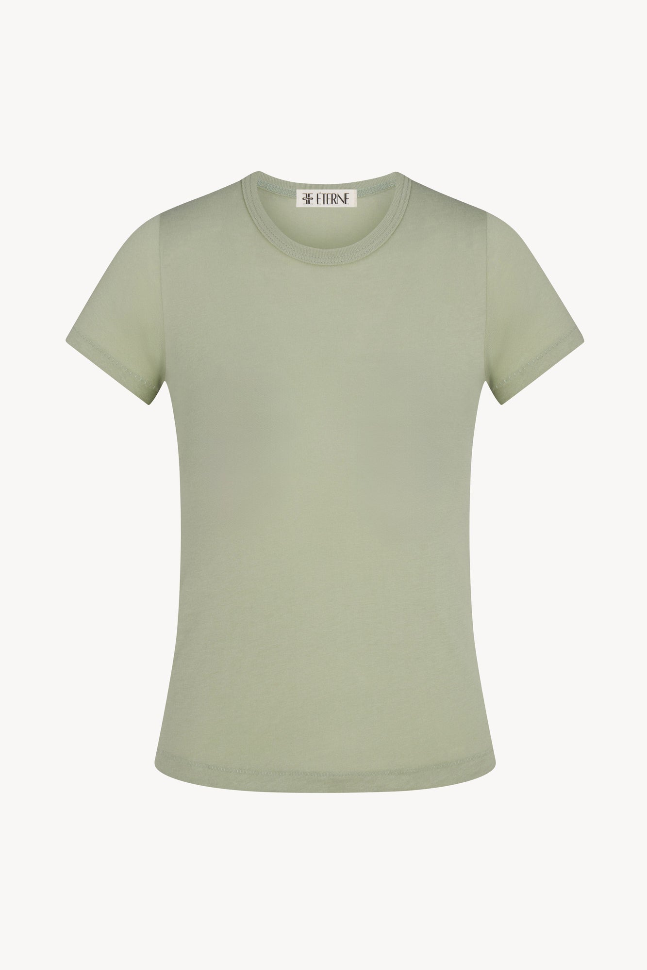 FITTED CREWNECK SHORT SLEEVE T-SHIRT - ETERNE