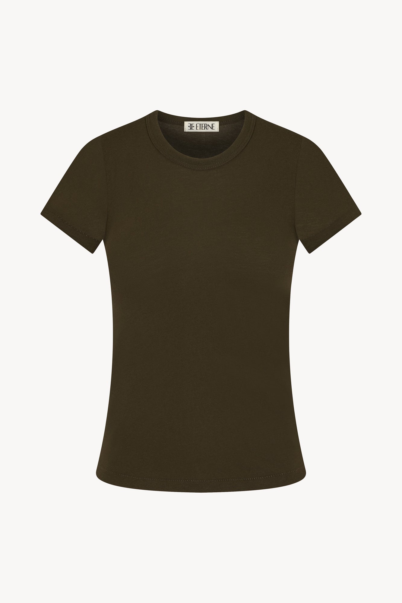 FITTED CREWNECK SHORT SLEEVE T-SHIRT - ETERNE