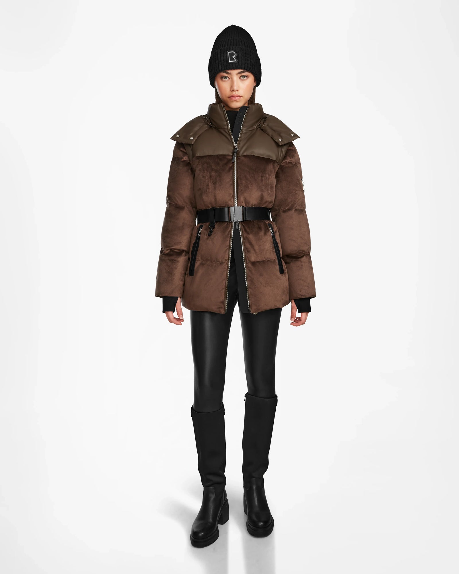 Women | Down Puffer DONIA - L124563 | Espresso