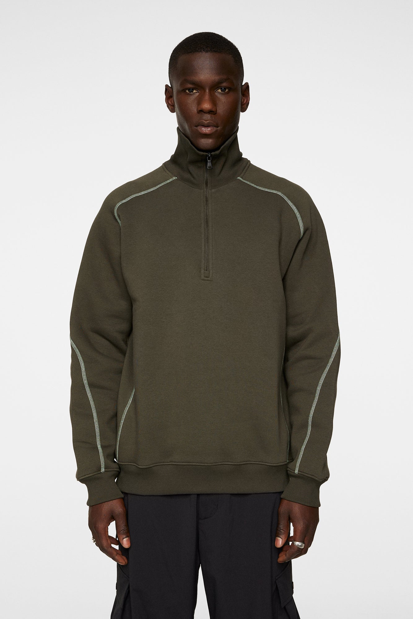 Men | Canter Quarter Zip Sweat | Forest Green