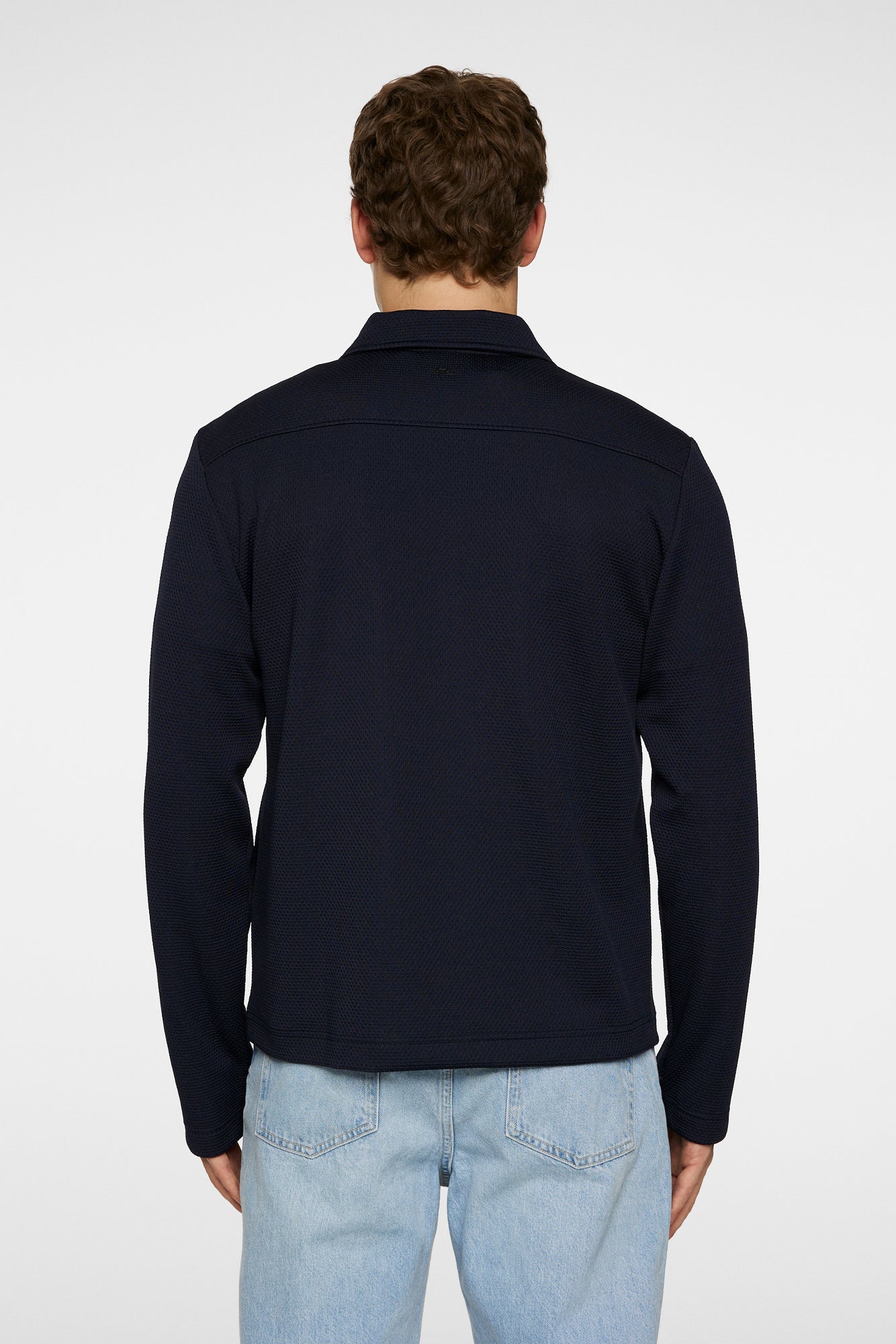 Men | Lansa Jersey Zip Jacket | JL Navy