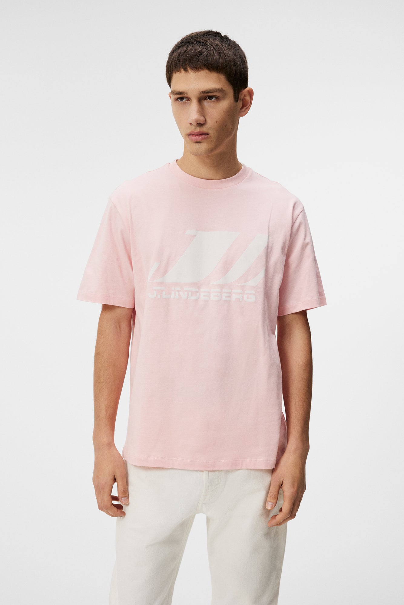 Men | Parcy Logo Tee | Powder Pink