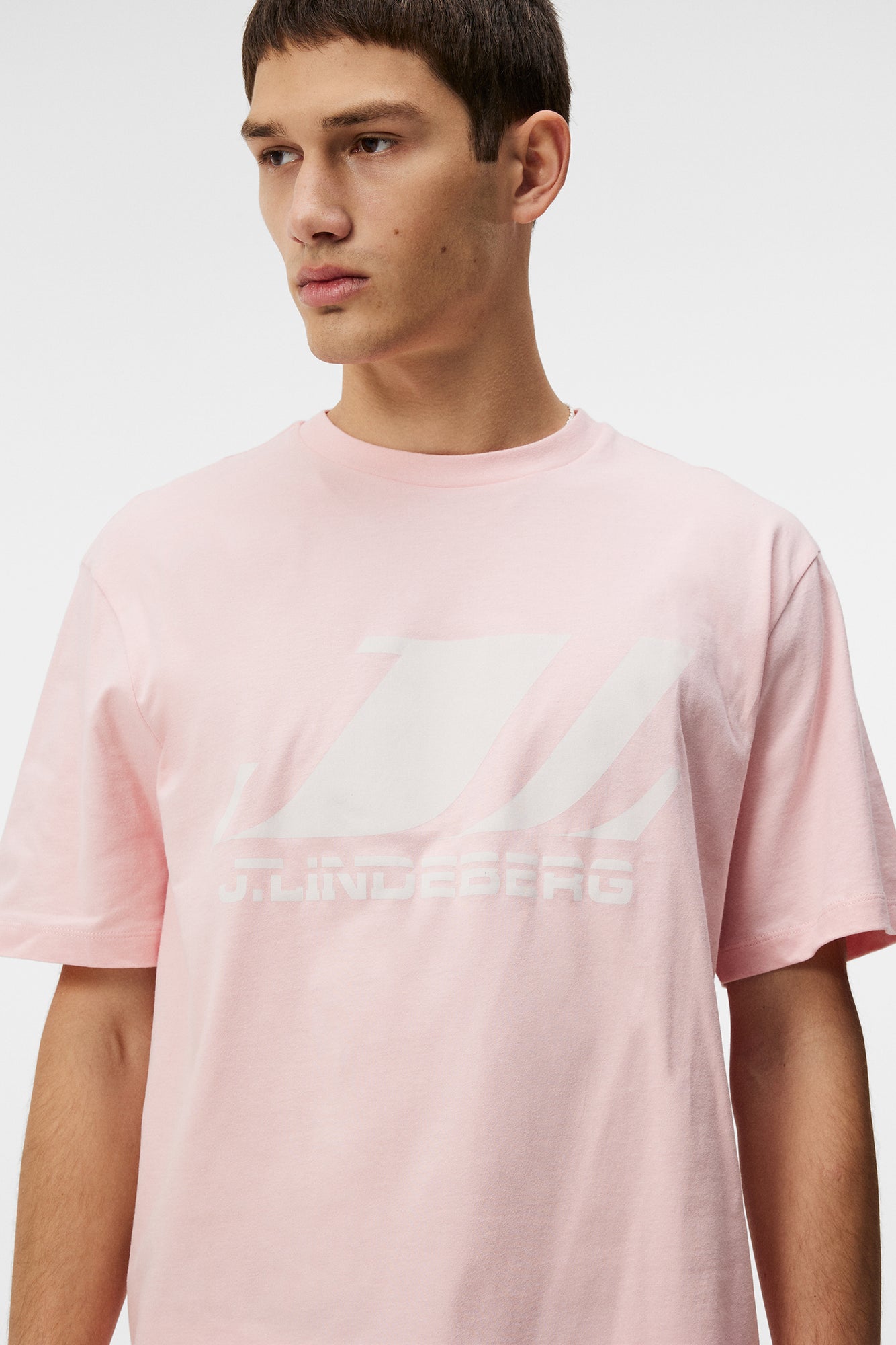 Men | Parcy Logo Tee | Powder Pink