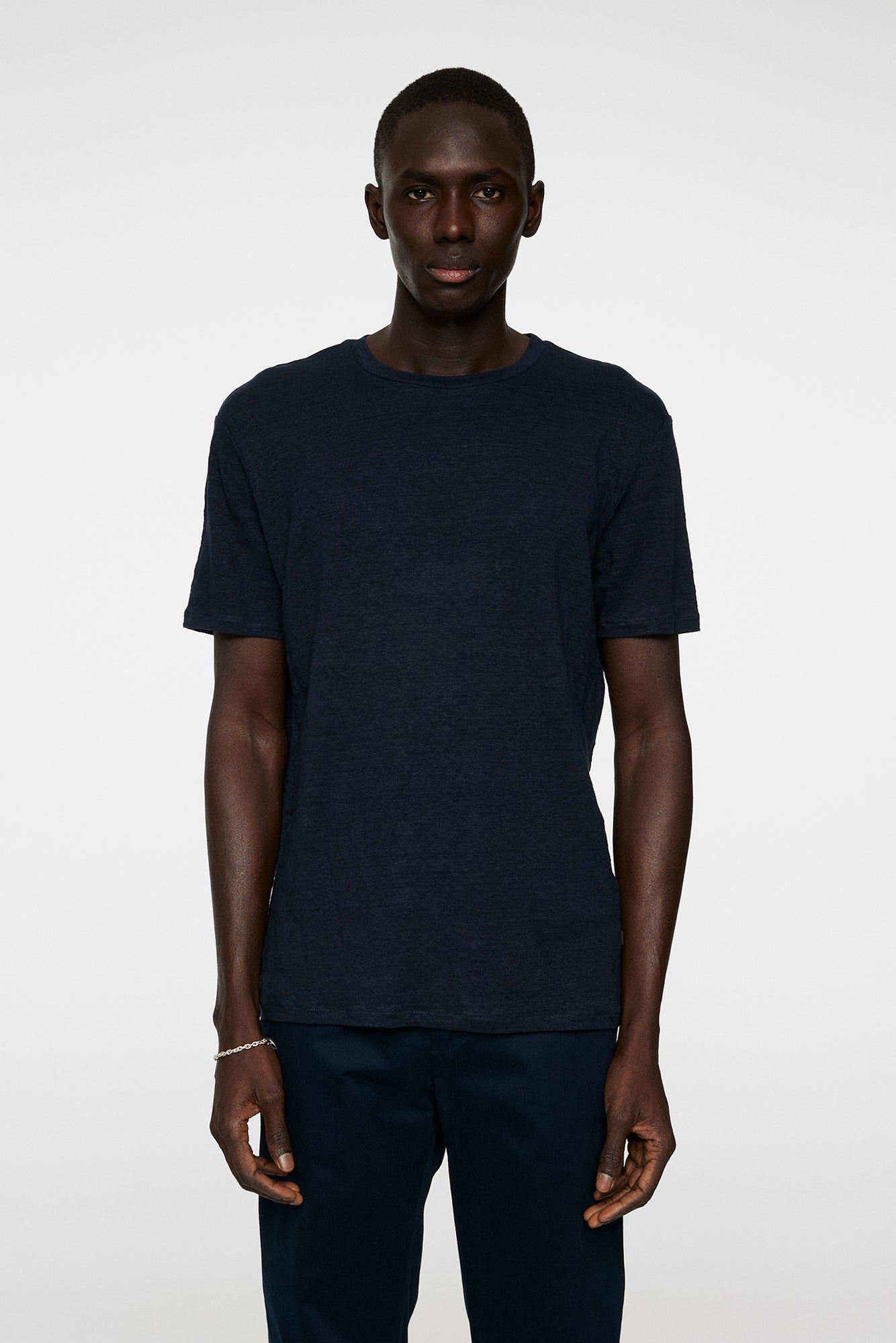 Men | Coma Linen Tee | JL Navy