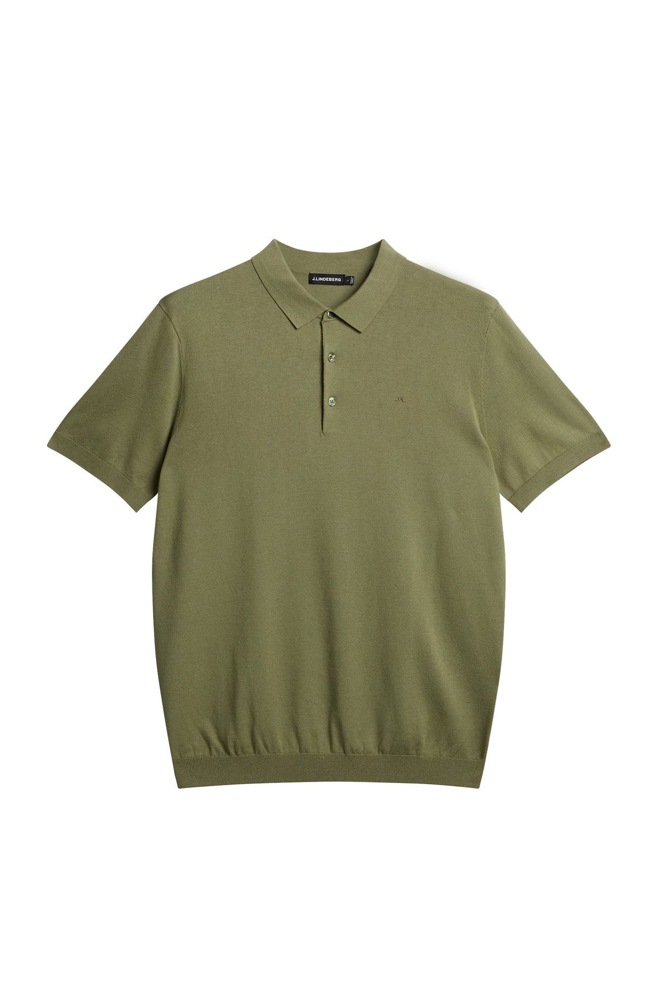 Ridge Rayon Silk Polo in Oil Green by J.Lindeberg