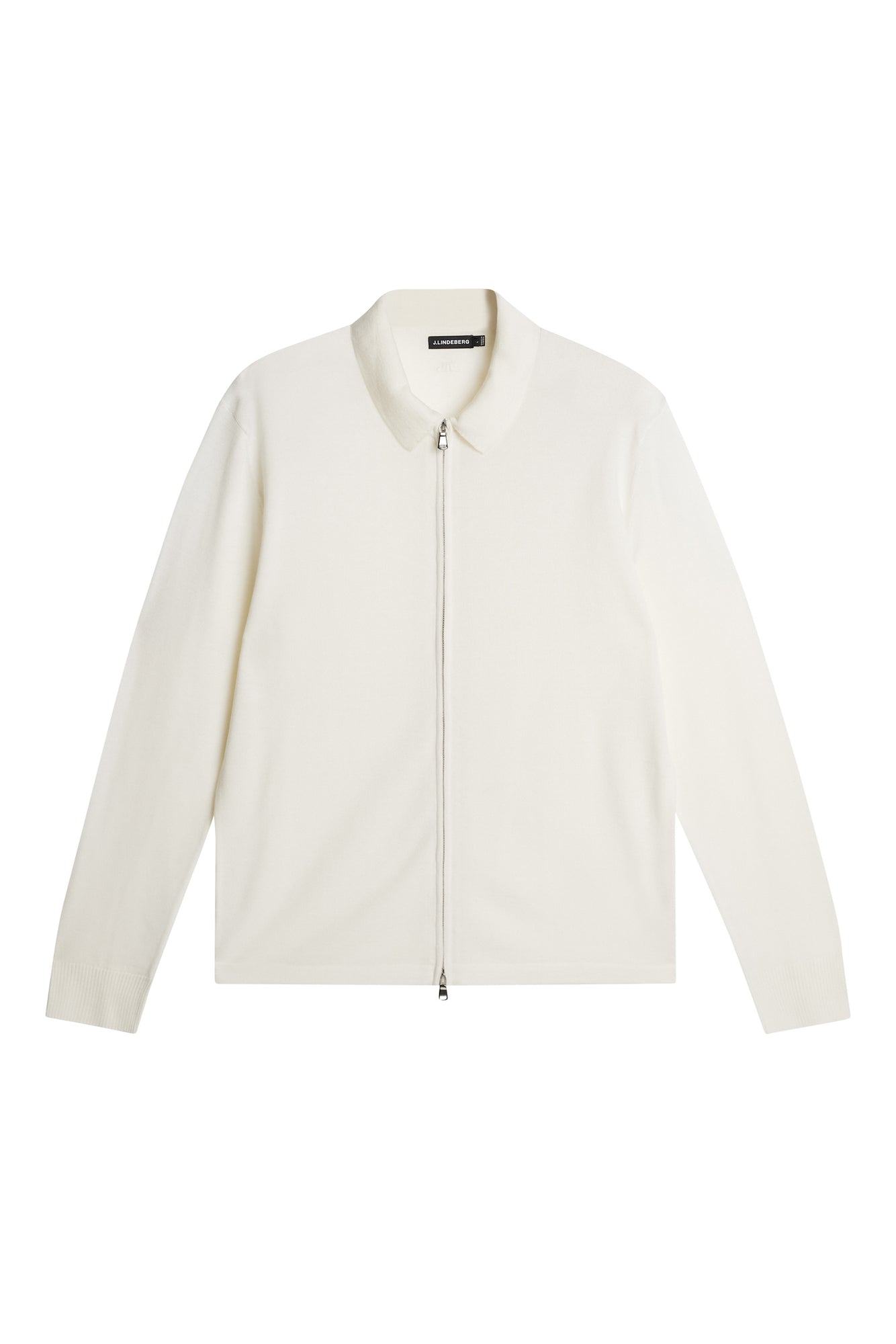Kaleb Light Merino Cardigan in White by J.Lindeberg
